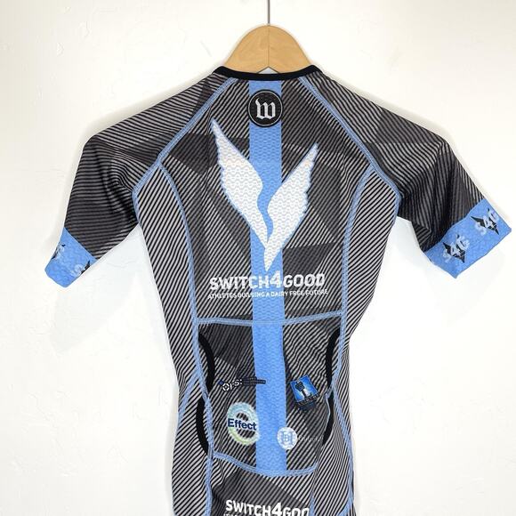 Wattie Ink Triathlon Suit Womens XS Switch4good Tri Blue Gray - Picture 5 of 8